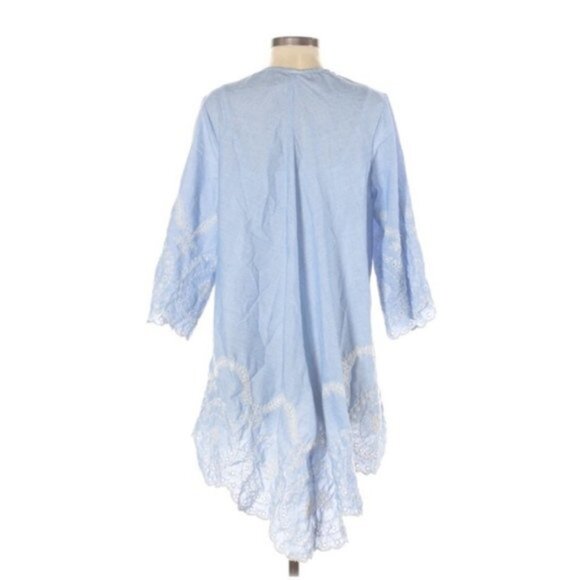 3/$30 Embroidered Kimono, Chambray - Picture 4 of 7